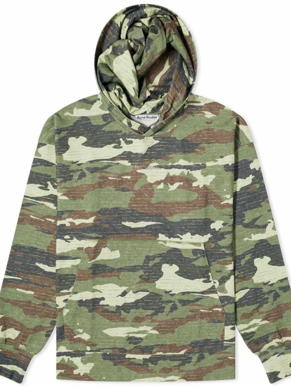 NWT Acne Studios Franklin H Stamp Archipelago Hoodie Khaki Green Size S